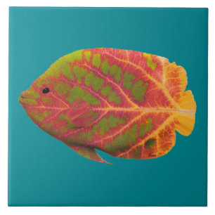 Aspen Leaf Tropical Fish 1 Tile