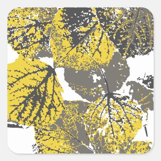 aspen leaves square sticker (Front)