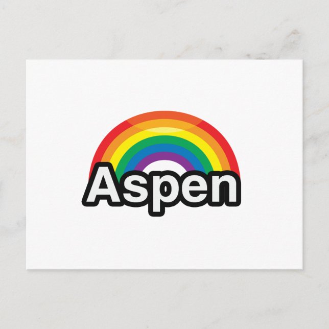 ASPEN LGBT PRIDE RAINBOW -.png Postcard (Front)