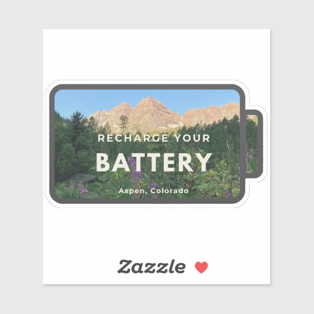 Aspen Maroon Bells Recharge Sticker (Sheet)