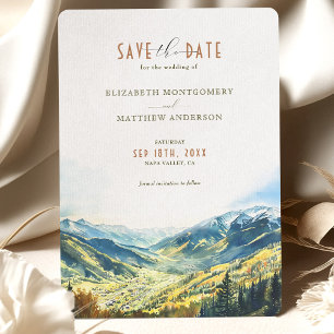 Aspen Mountain Charm Save-the-Date Invitation