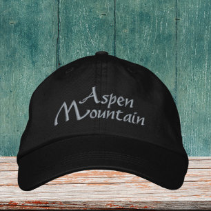Aspen Mountain colorado Embroidered Hat