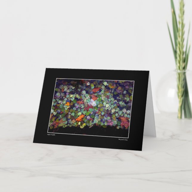 Aspen Puddle Autumn Card (Front)