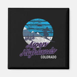 Aspen S Colorado Usa Ski Resort Snowboarding Magnet