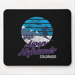 Aspen S Colorado Usa Ski Resort Snowboarding  Mouse Pad