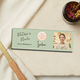 Aspen Sage Boutique Photo Logo Nail Specialist Name Tag
