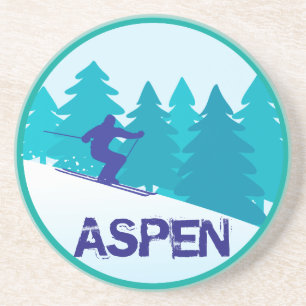 Aspen Ski Circle Coaster