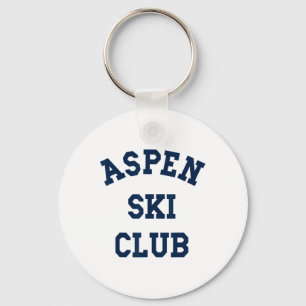 Aspen Ski Club Colorado Ski Mountain Travel Skier Key Ring