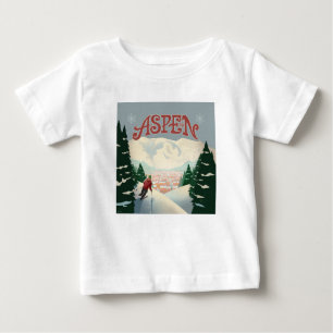 Aspen Skier   Colorado Baby T-Shirt