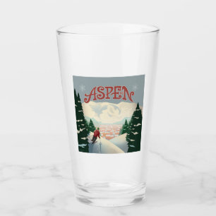 Aspen Skier Colorado Glass