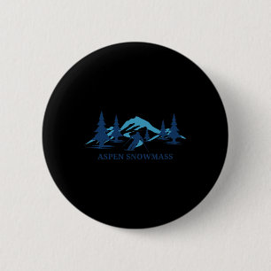 Aspen Snowm Colorado Ski Resort Skiing Skier 6 Cm Round Badge