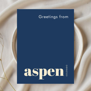 Aspen Snowmass Colorado modern vacation Postcard