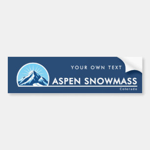 Aspen Snowmass Colorado mountain ski resort Bumper Sticker