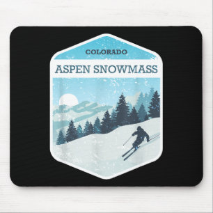Aspen snowmass ski resort colorado snowboarding mouse pad