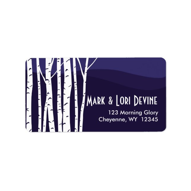 Aspen tree mountain designer labels (Front)