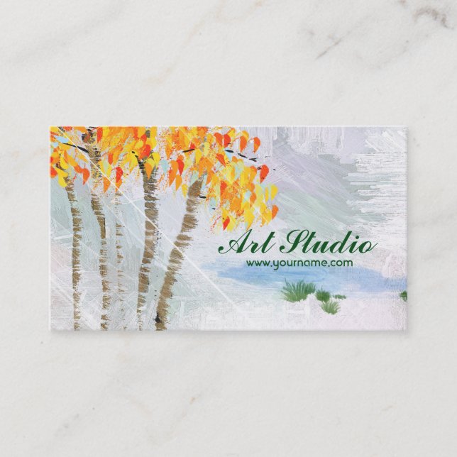 Aspen Trees Art Studio Business Card (Front)