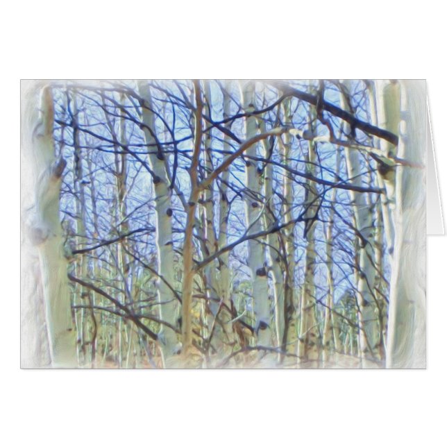 Aspen trees greeting card (Front Horizontal)