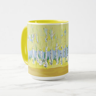 ASPEN Trees hand painted original coffee mug