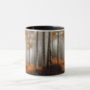 Aspen trees in a field mug