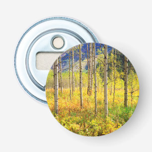 Aspen Trees in Autumn in the Rockies Bottle Opener