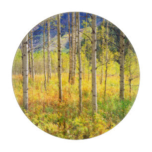 Aspen Trees in Autumn in the Rockies Cutting Board
