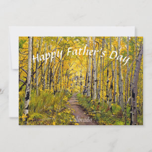 Aspen Trees in the Autumn Colours Holiday Card