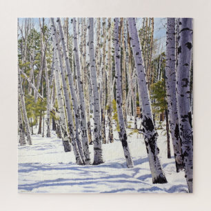Aspen Trees in the Forest Jigsaw Puzzle