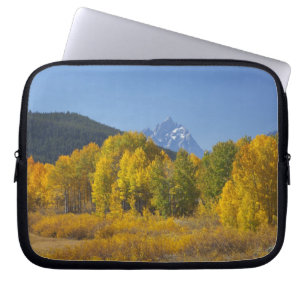Aspen trees with the Teton mountain range 7 Laptop Sleeve