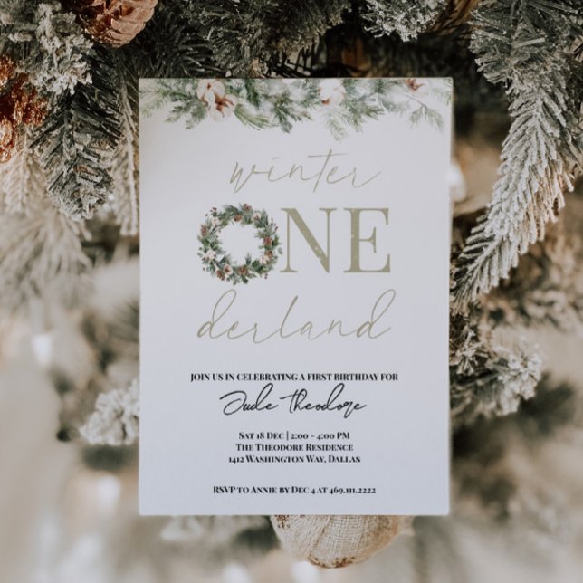 ASPEN Winter ONEderland 1st Birthday Invitation (Creator Uploaded)