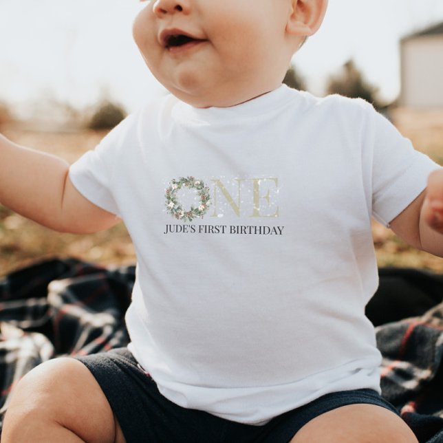 ASPEN Winter ONEderland First Birthday Infant Shir Baby T-Shirt (Creator Uploaded)