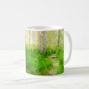 Aspens and Lush Grasses at Convict Lake Coffee Mug
