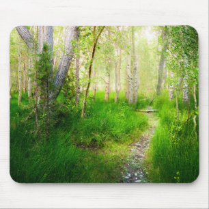 Aspens and Lush Grasses at Convict Lake Mouse Pad