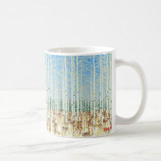 aspens in winter coffee mug