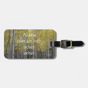 Aspen's yellow glow luggage tag