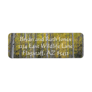 Aspen's yellow glow return address label