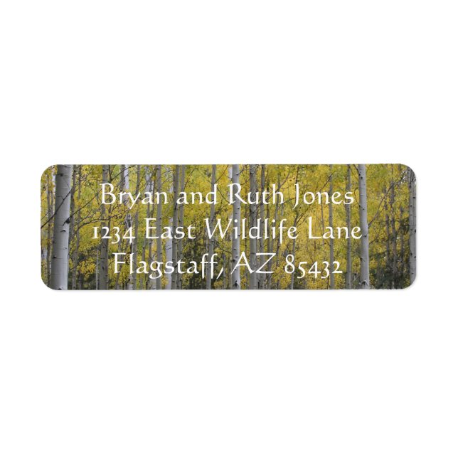 Aspen's yellow glow return address label (Front)