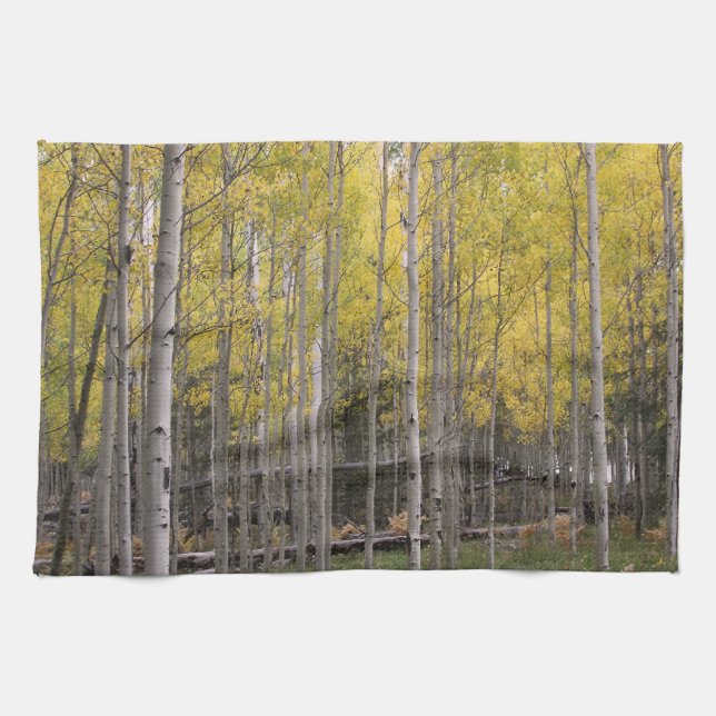 Aspen's yellow glow tea towel (Horizontal)