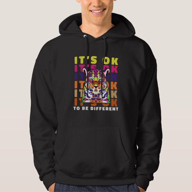 Asperger Syndrome ITS OK TO BE DIFFERENT Autism Cr Hoodie (Front)