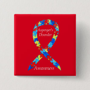 Asperger's Disorder Custom Ribbon  Art Pins
