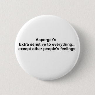 Asperger's gear 6 cm round badge