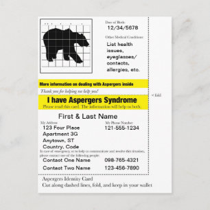 Aspergers Information Card v.2.0