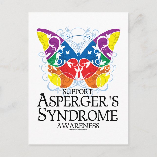 Asperger's Syndrome Butterfly Postcard (Front)