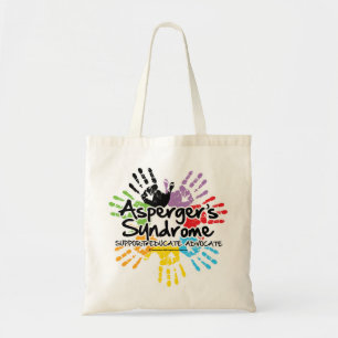 Asperger's Syndrome Handprint Tote Bag