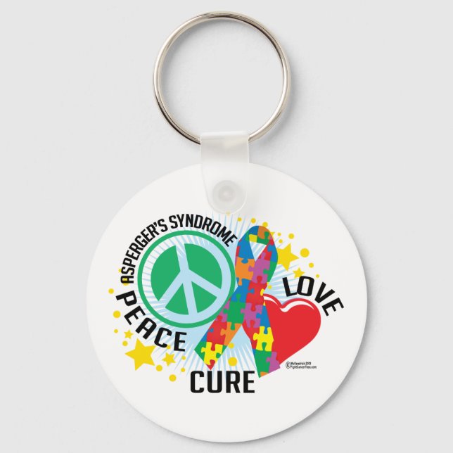 Asperger's Syndrome PLC Key Ring (Front)