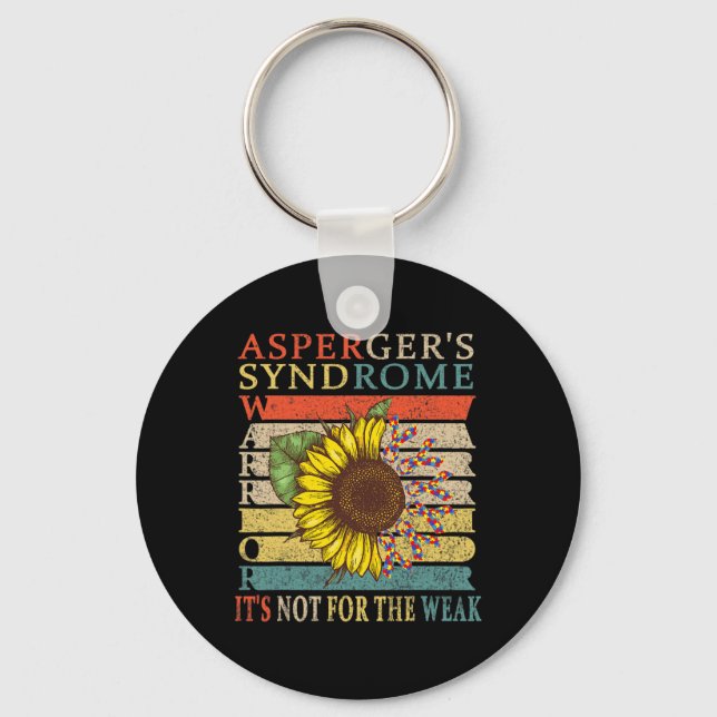 Asperger's Syndrome Warrior  Key Ring (Front)