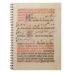 Asperges me - Gregoriant Chant Mediaeval Manuscrip Notebook