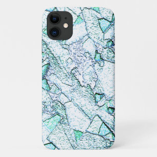 Áspero como rocha, num misto de ciano e menta iPhone 11 case