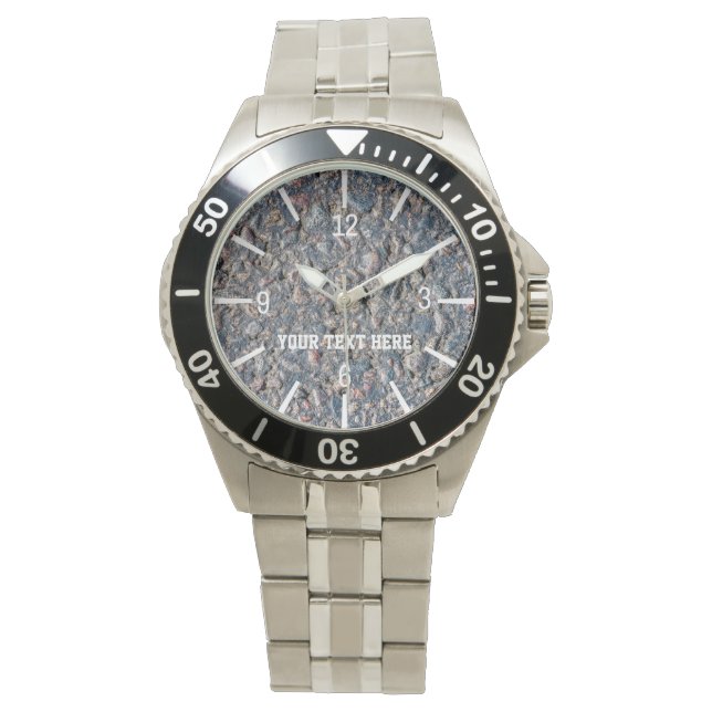 Asphalt and pebbles customisable watch (Front)