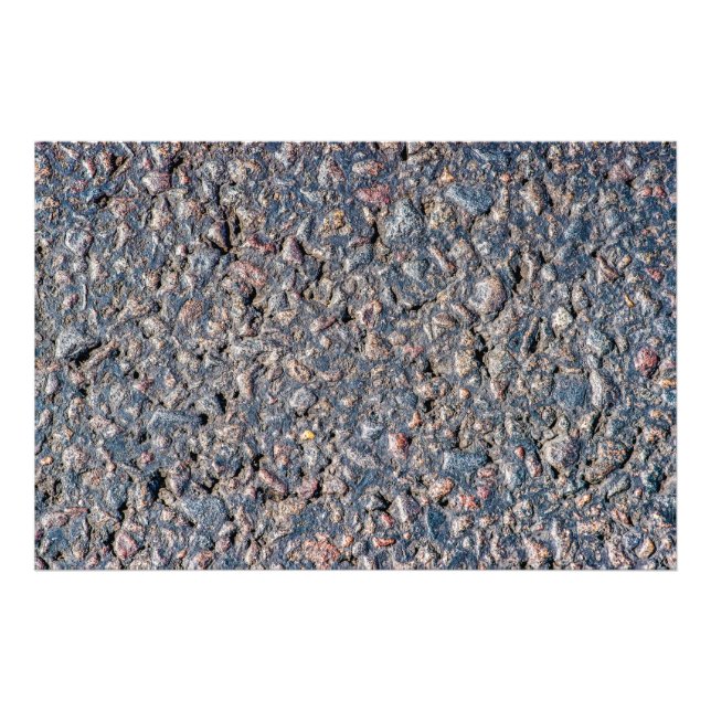 Asphalt and pebbles texture photo print (Front)