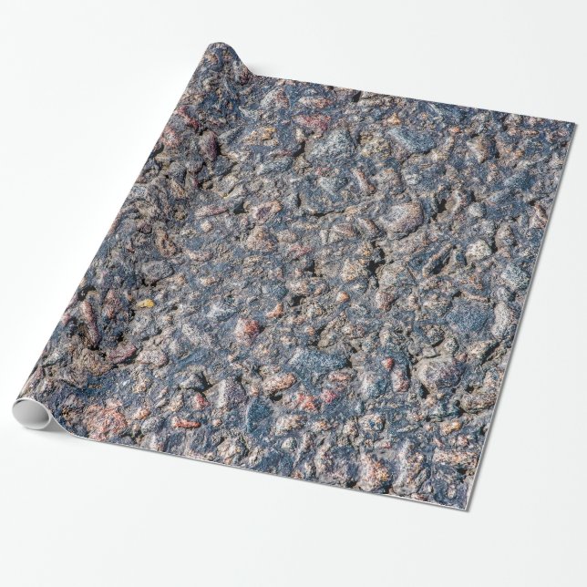 Asphalt and pebbles texture wrapping paper (Unrolled)